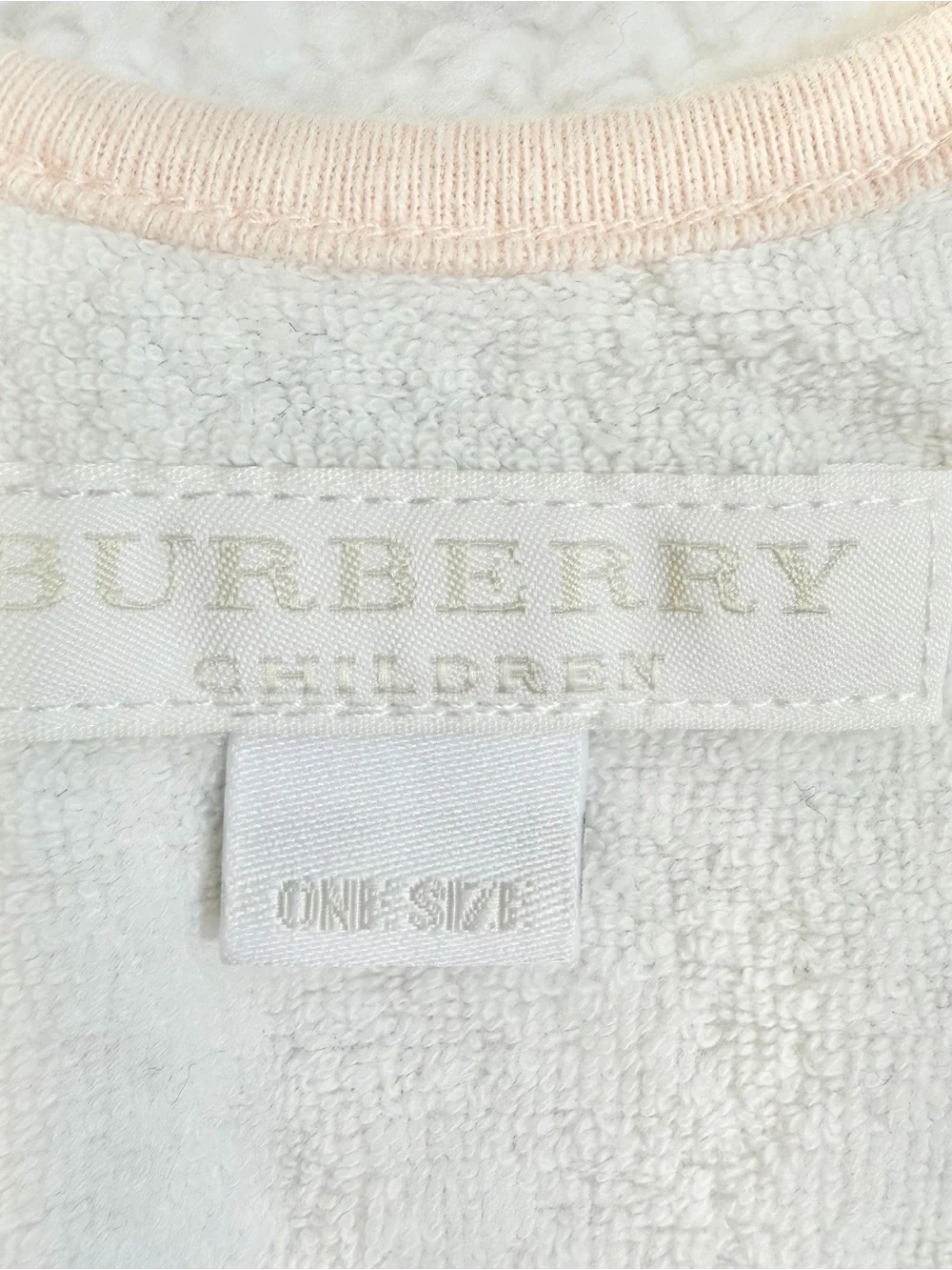 Burberry Baby Bib Infant Girl Unisex Sheep Nova Check Beige Plaid Cotton